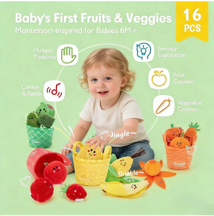 Nooche™ Montessori Fruit & Veggies Sorting Set