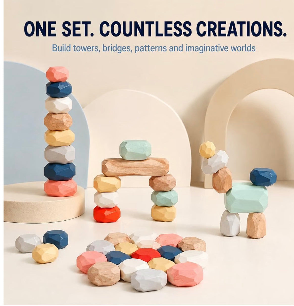 Nooche™ Montessori Balancing Rocks
