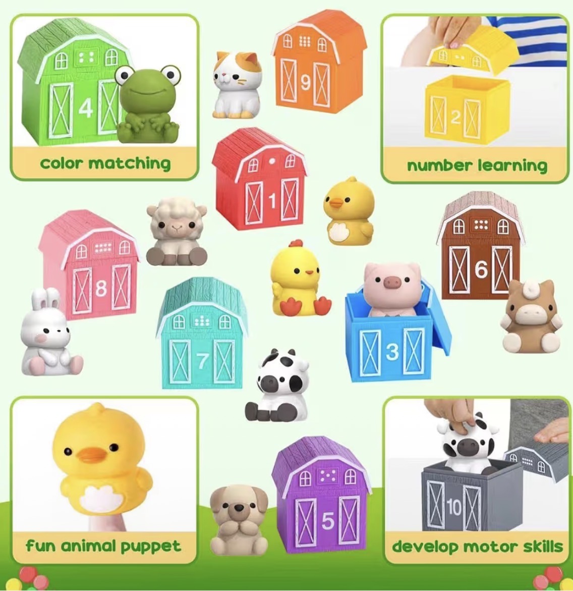 Nooche™ Montessori Farm Animal Set (20 pcs)