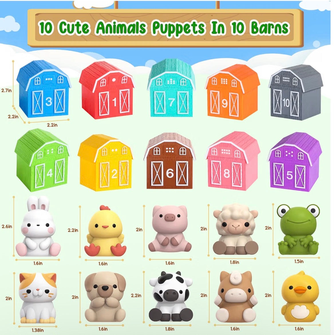 Nooche™ Montessori Farm Animal Set (20 pcs)